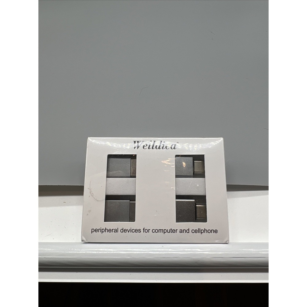 Welldiea USB to USB C Adapter Set 4 Pack Grey for Computer and Cellphone